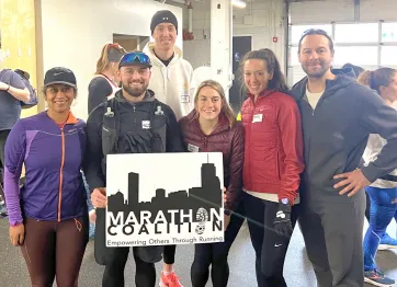 Some members of the 2024 MetroWest YMCA marathon team