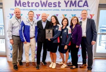 group photo with Community Partner Award Winner