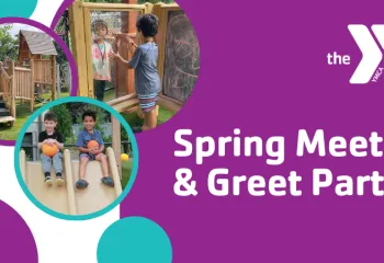 graphic that says Spring Meet & Greet Party