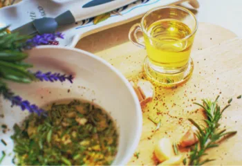image of herb-infused cooking oil