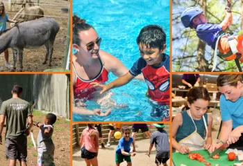photo collage of summer camp