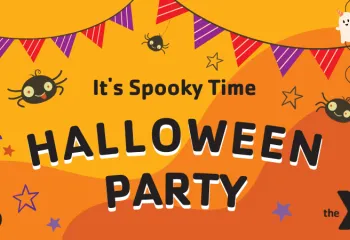 graphic to promote Halloween Party