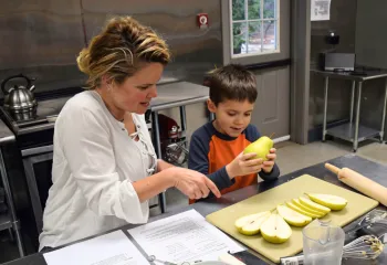 Cooking with Littles: Pears at the MetroWest Hopkinton Outdoor Center