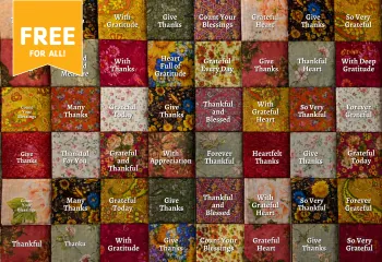 quilt with grateful messages on it