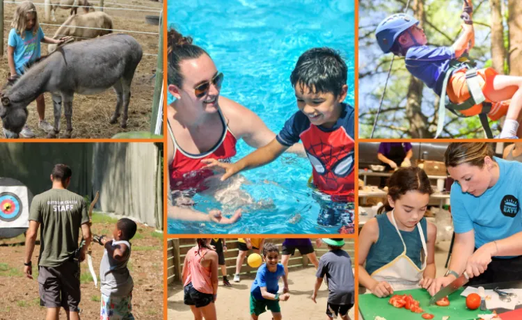 photo collage of summer camp