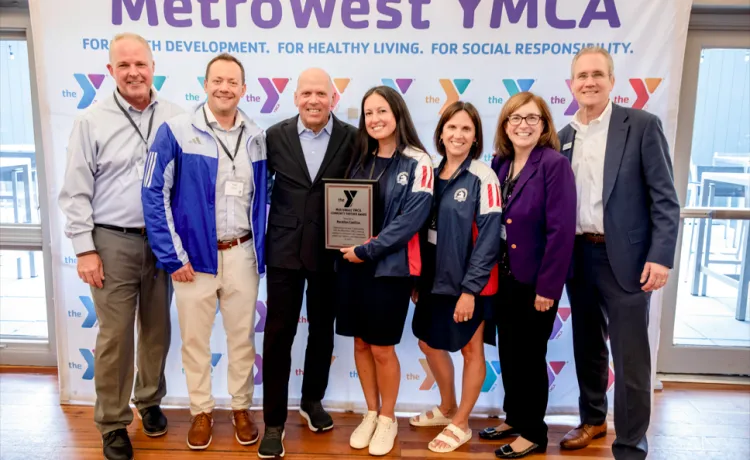 group photo with Community Partner Award Winner