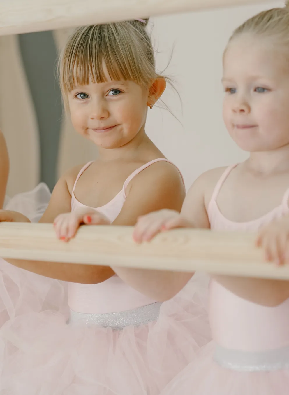 young girls in ballet class