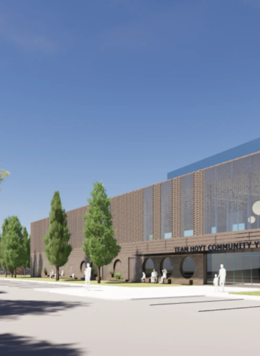 exterior shot of ymca building
