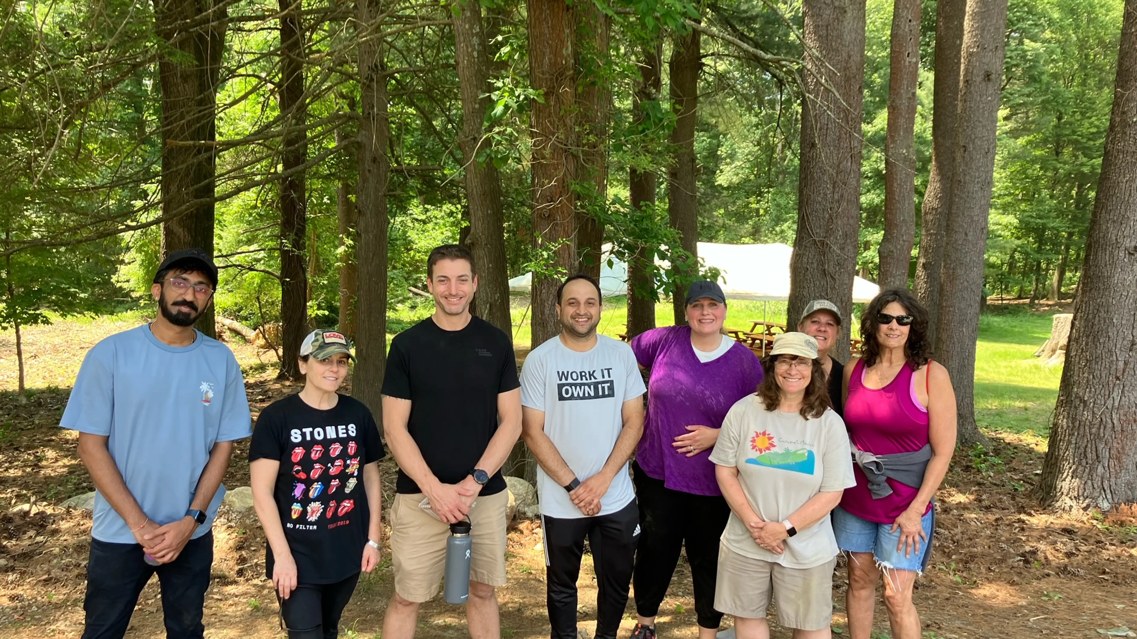 group volunteering outdoors