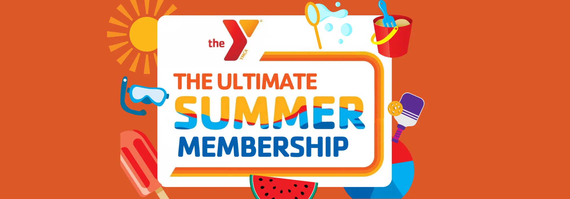 image of colorful graphic that says The Ultimate Summer Membership