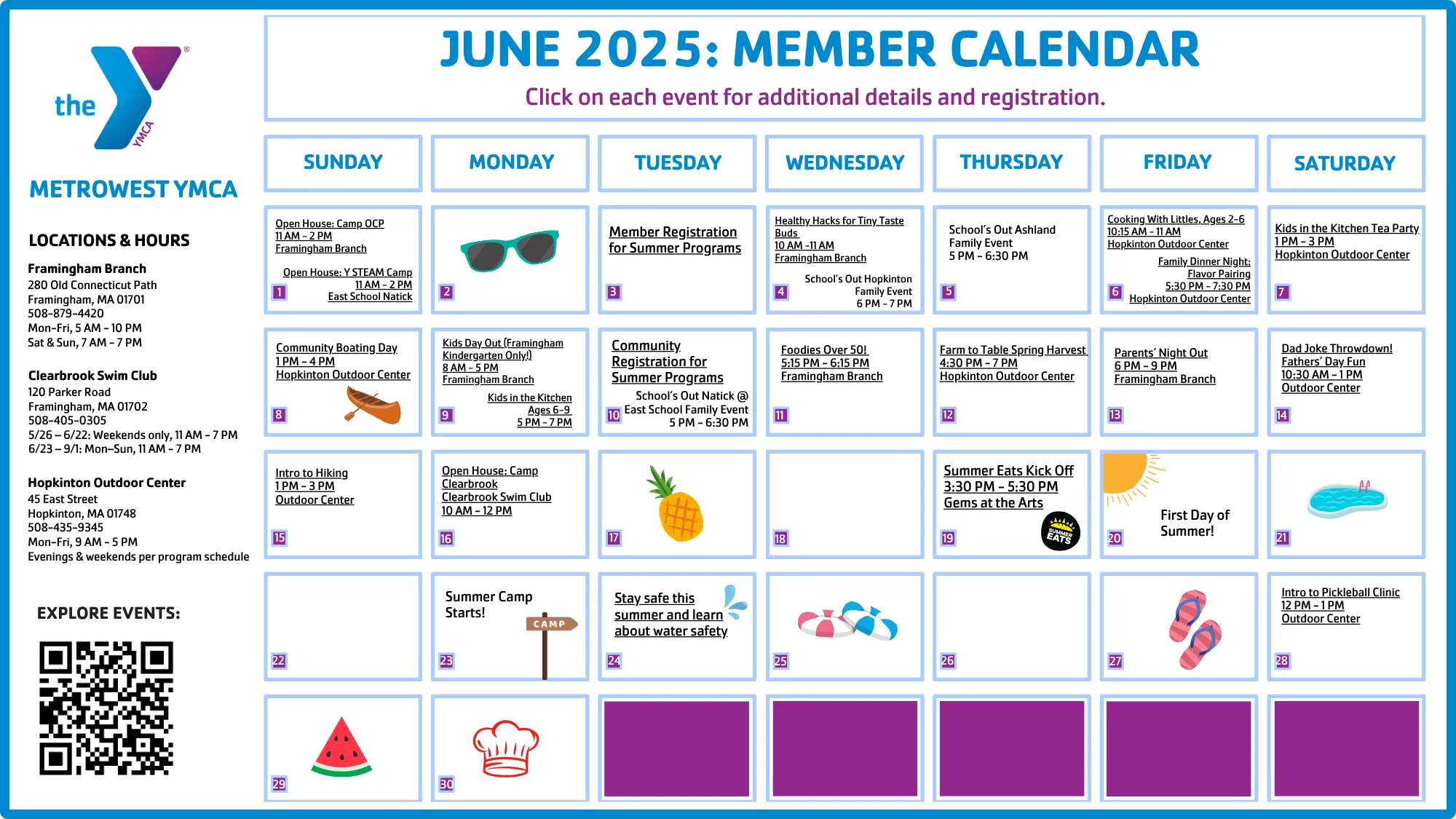 June Member Calendar