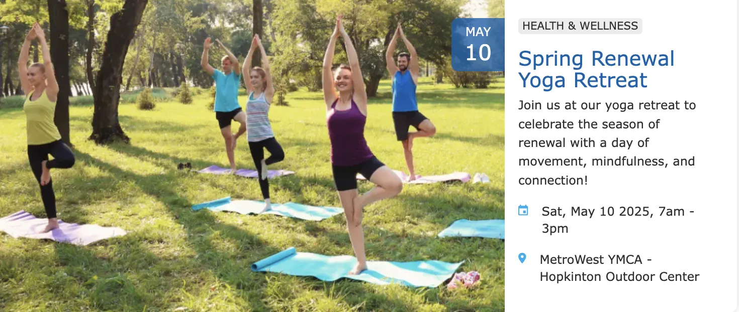 Join us for a special event like our yoga retreat