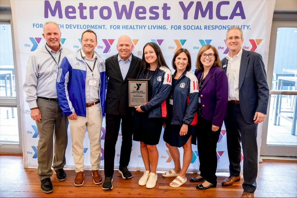 group photo with Community Partner Award Winner