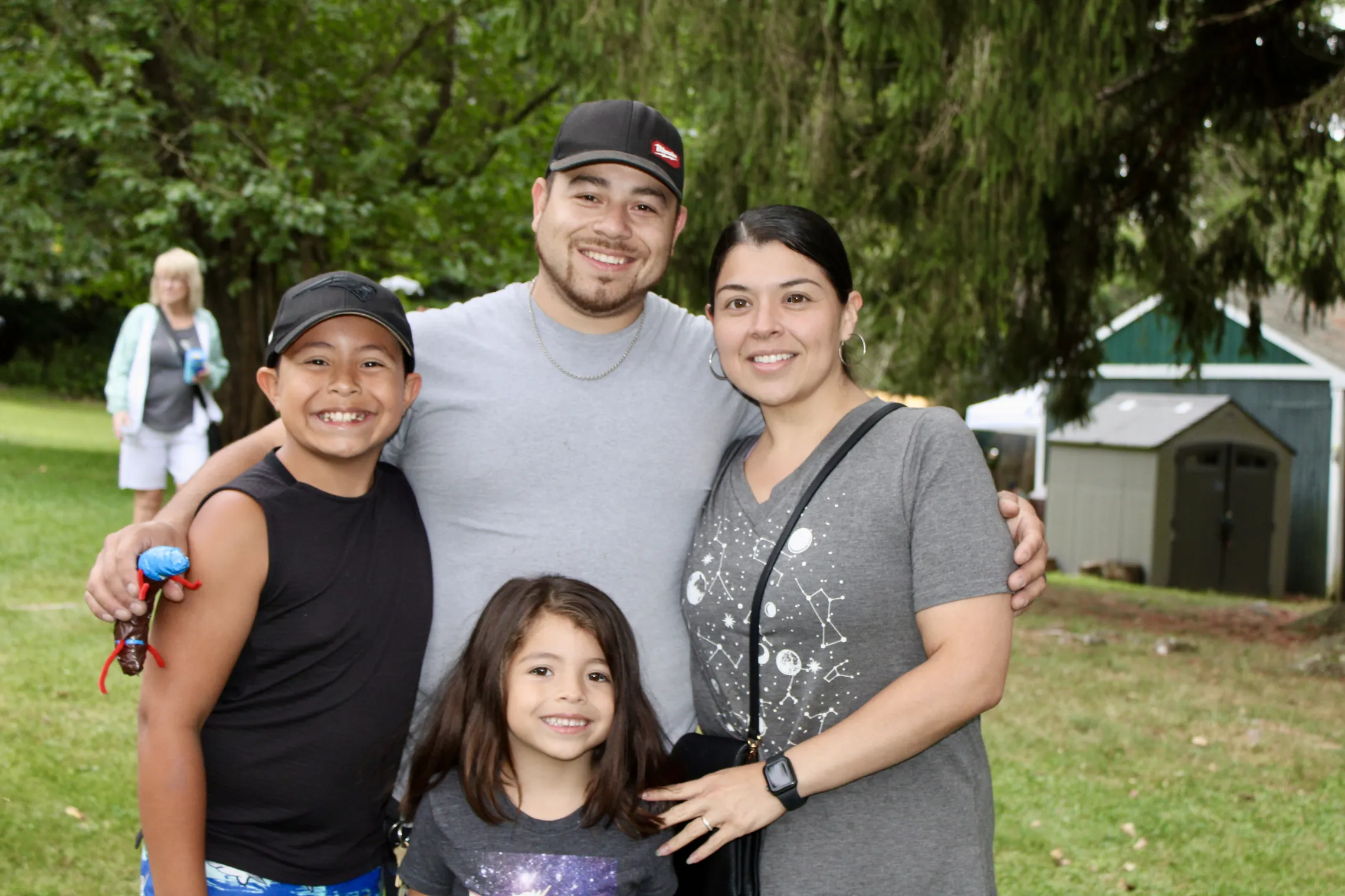 image of a family at camp event
