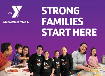 graphic that says Strong Families Start Here with different photos of families