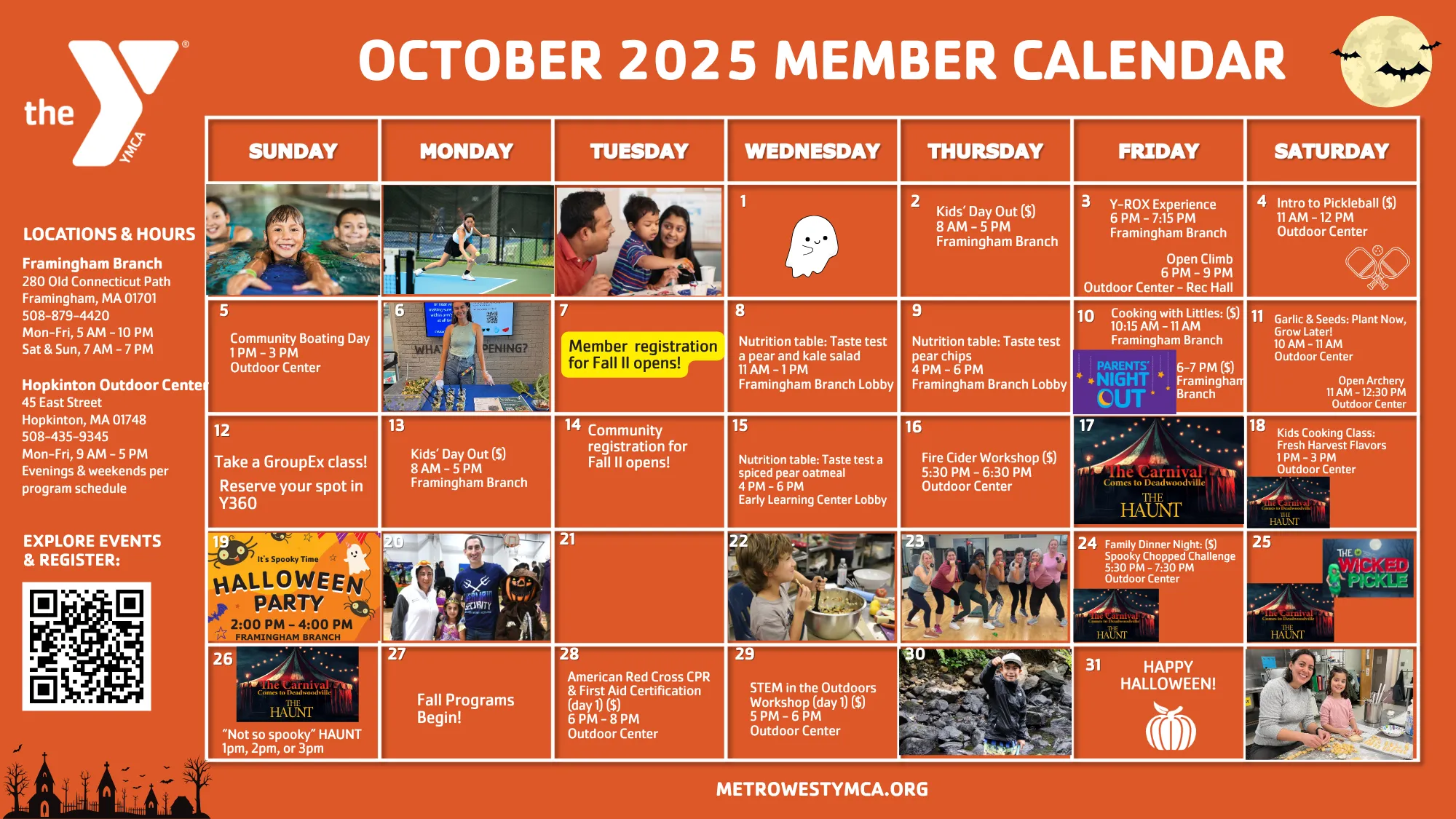 October Member calendar