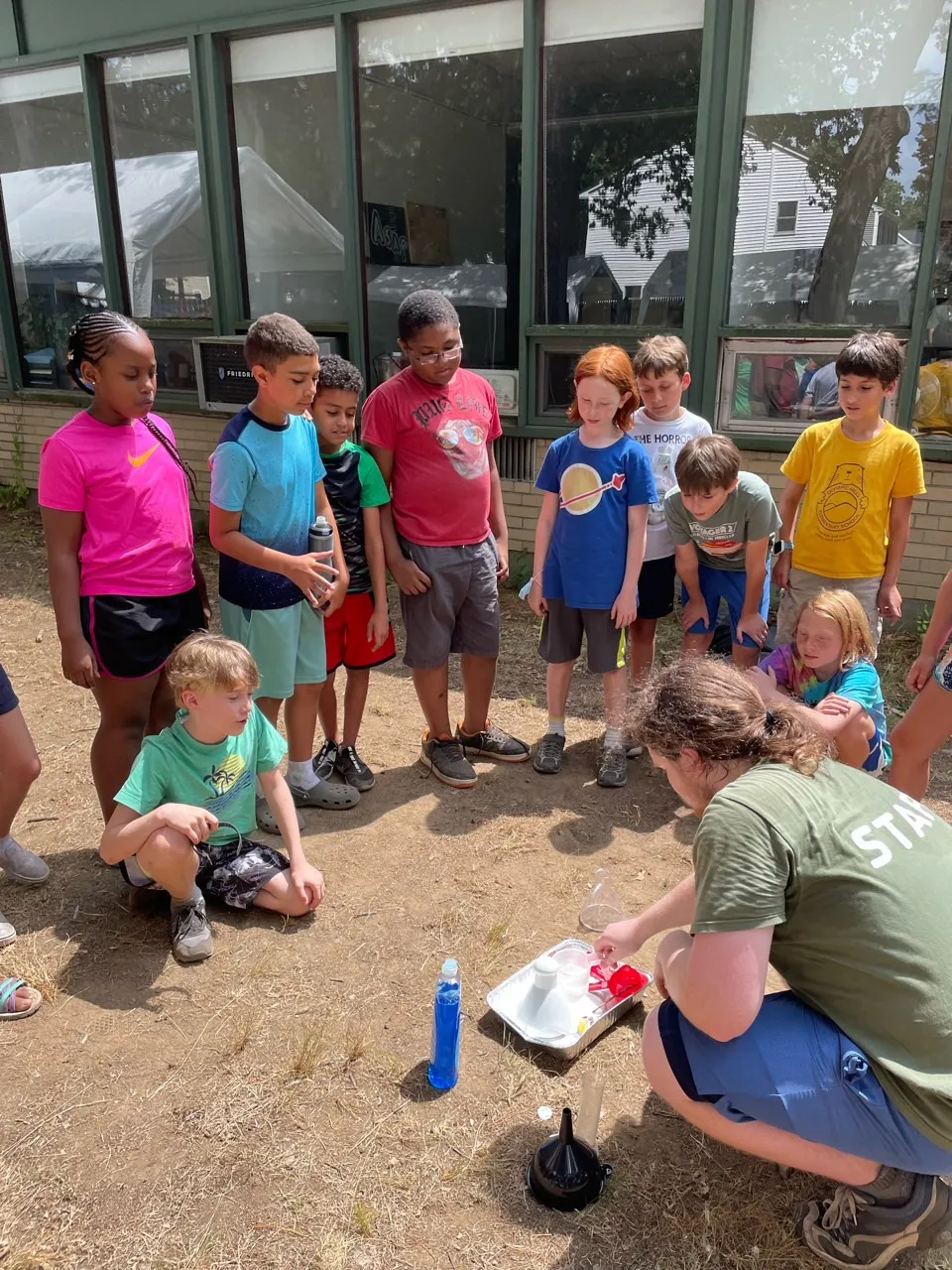 Rocket launch at STEM camp