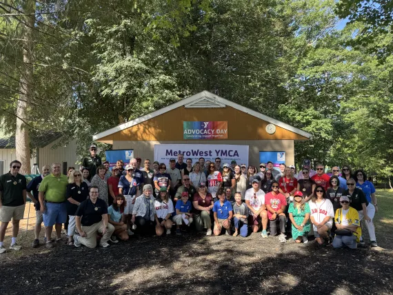 Local leaders meet at the MetroWest YMCA Summer Camp in Hopkinton to learn about the organization's youth-serving programs