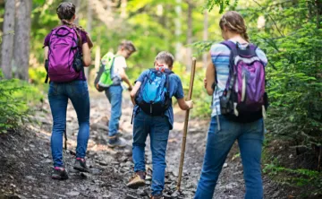 image of four people hiking