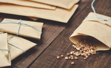 packets of gardening seeds