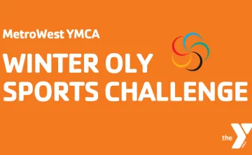 Winter Oly Sports Challenge orange graphic