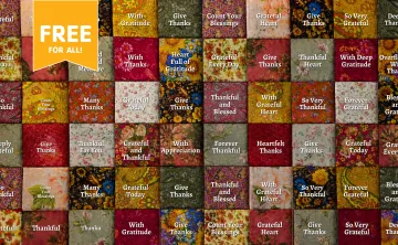 quilt with grateful messages on it