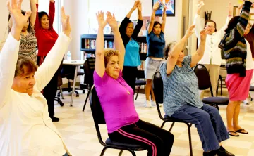 women participating in excercises for fall prevention