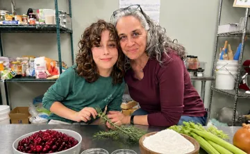 Family enjoying the holidays at Family Dinner Night